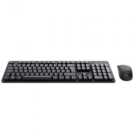 Trust TKM-360 Pack de Teclado y Ratón Inalámbrico Silencioso Negro